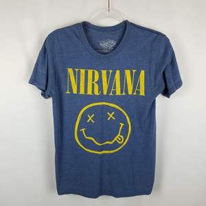 SixFiftyOne shirt‎ blue NIRVANA graphic band tee M